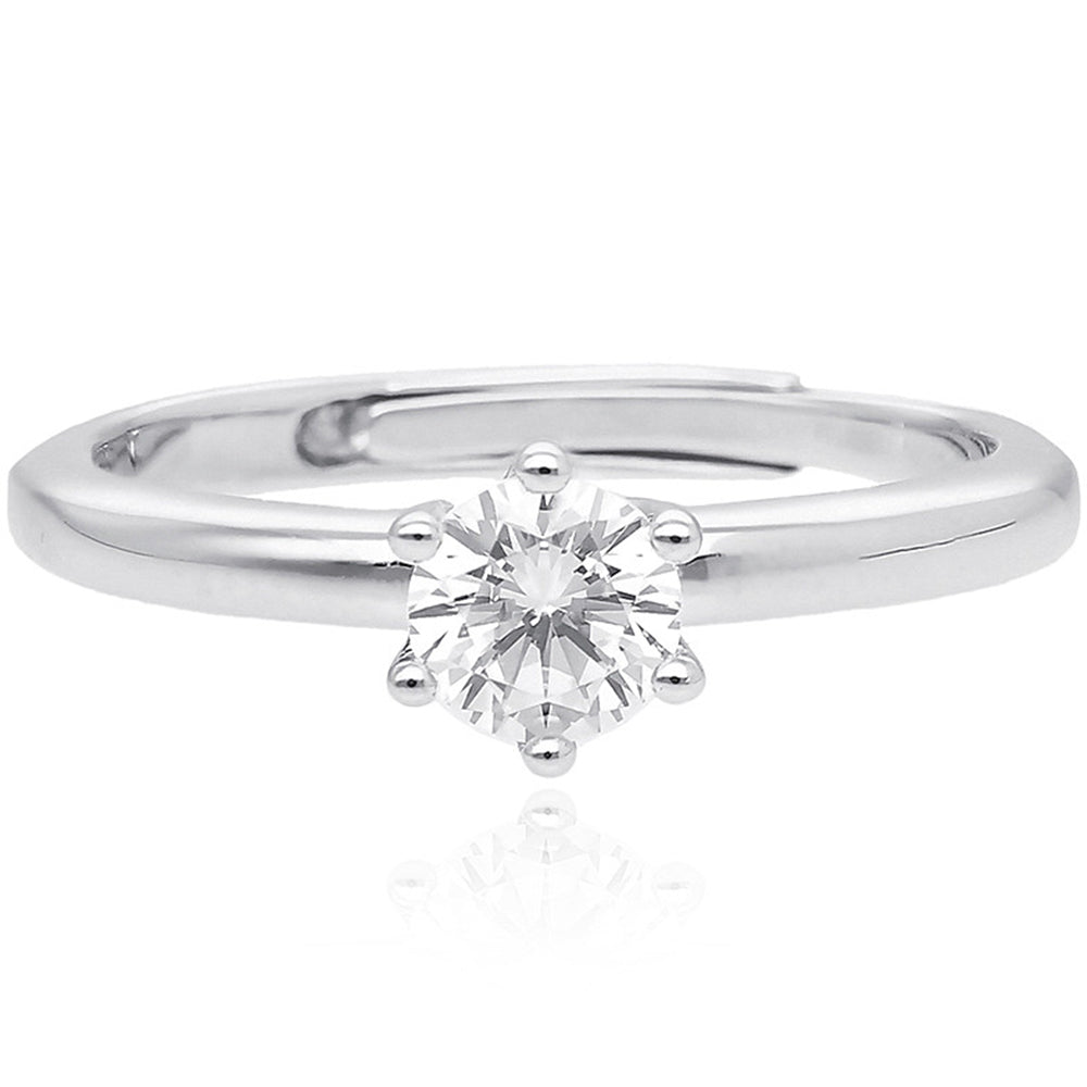 Anello Donna in Argento Zircone Solitario Mabina Gioielli