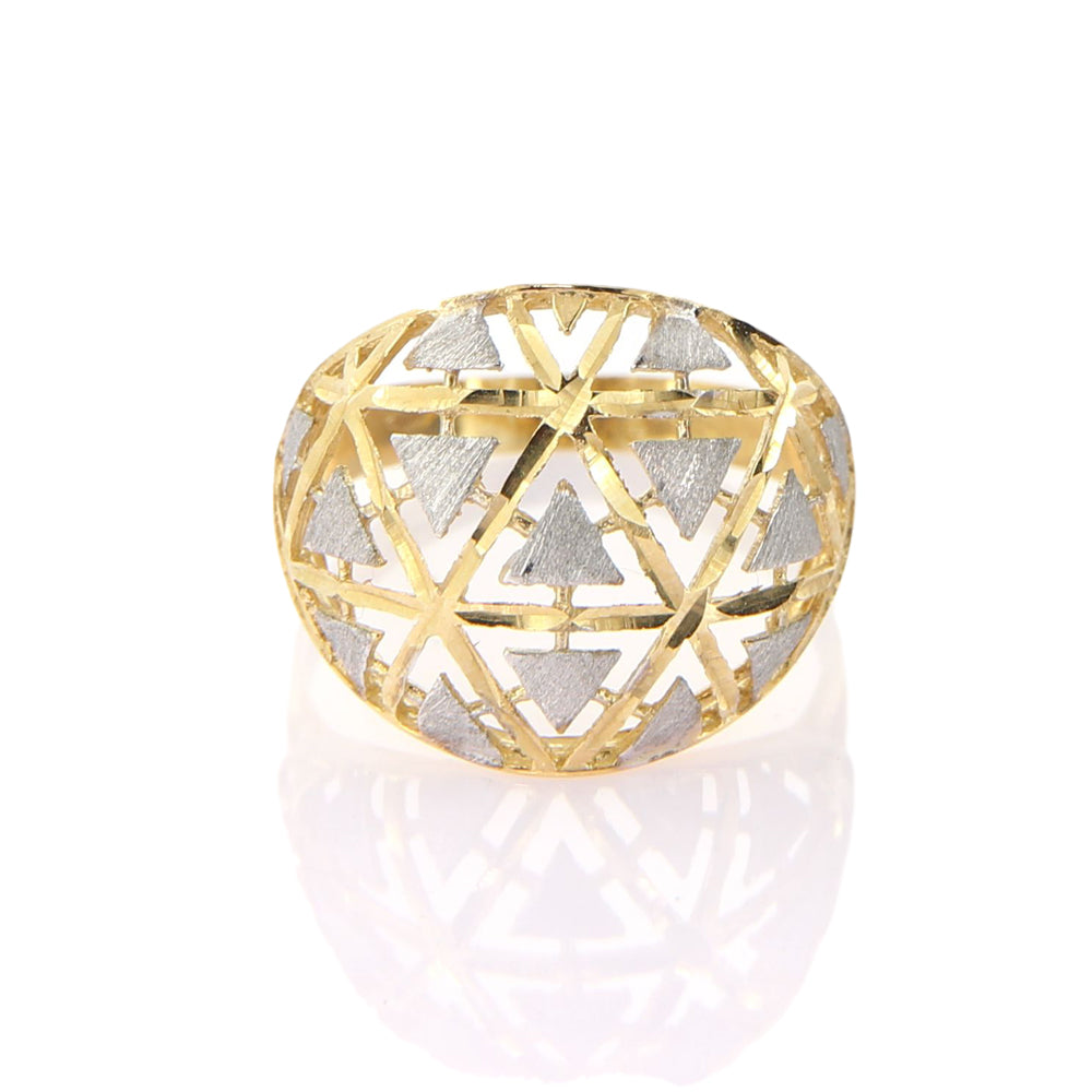 Anello Donna in Oro Bianco e Giallo