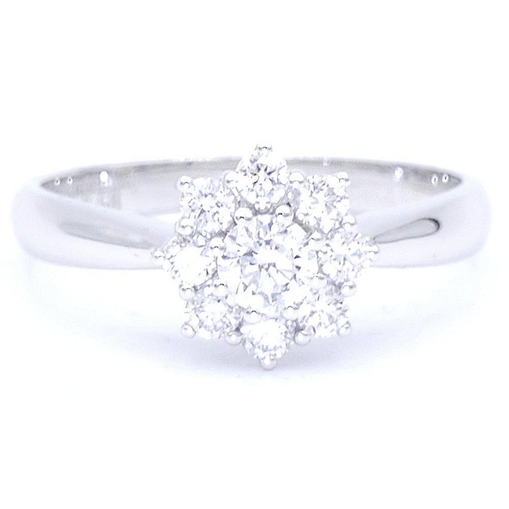 Anello Margherita Oro Bianco con Diamanti Davite & Delucchi