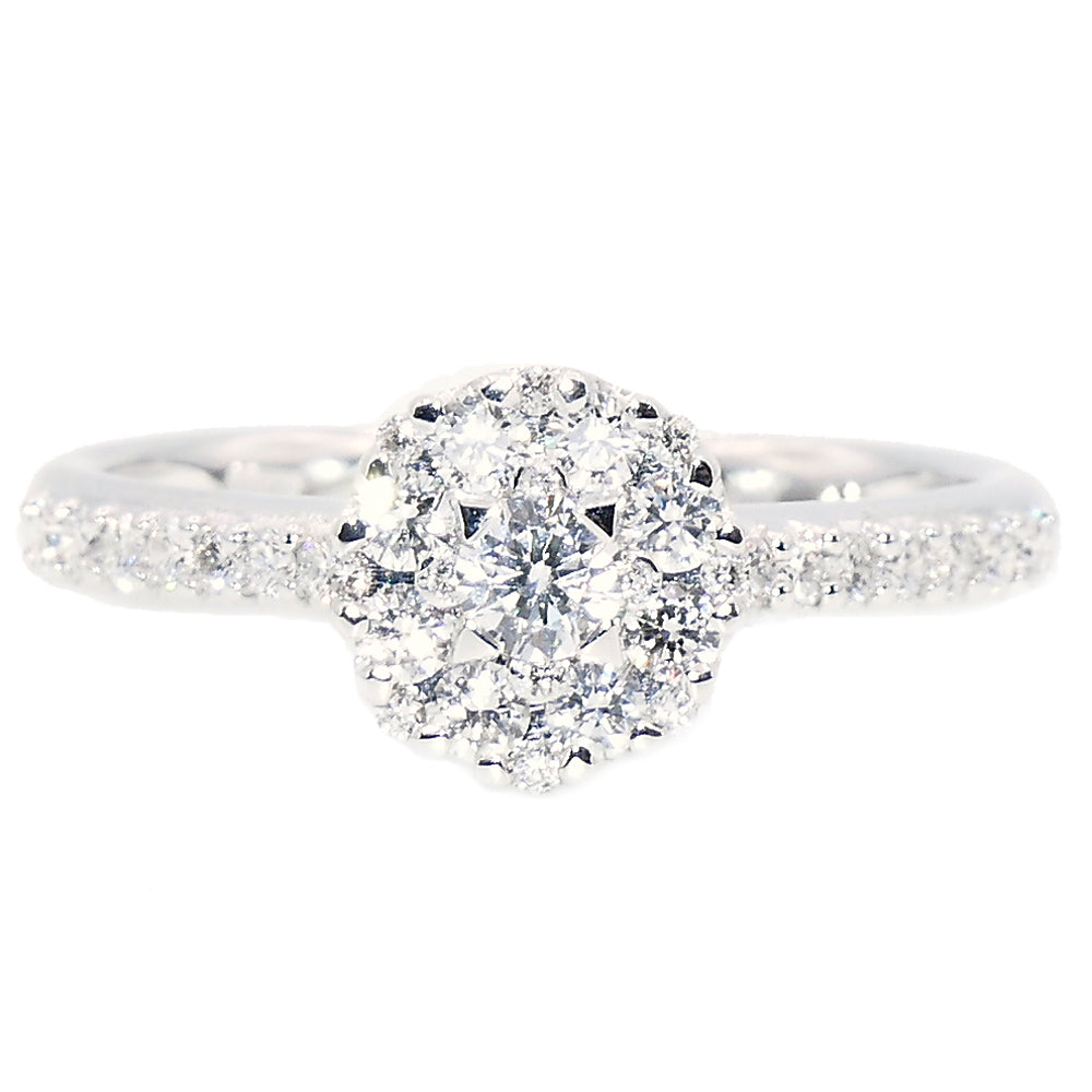 Anello Oro Bianco con Diamanti Davite & Delucchi