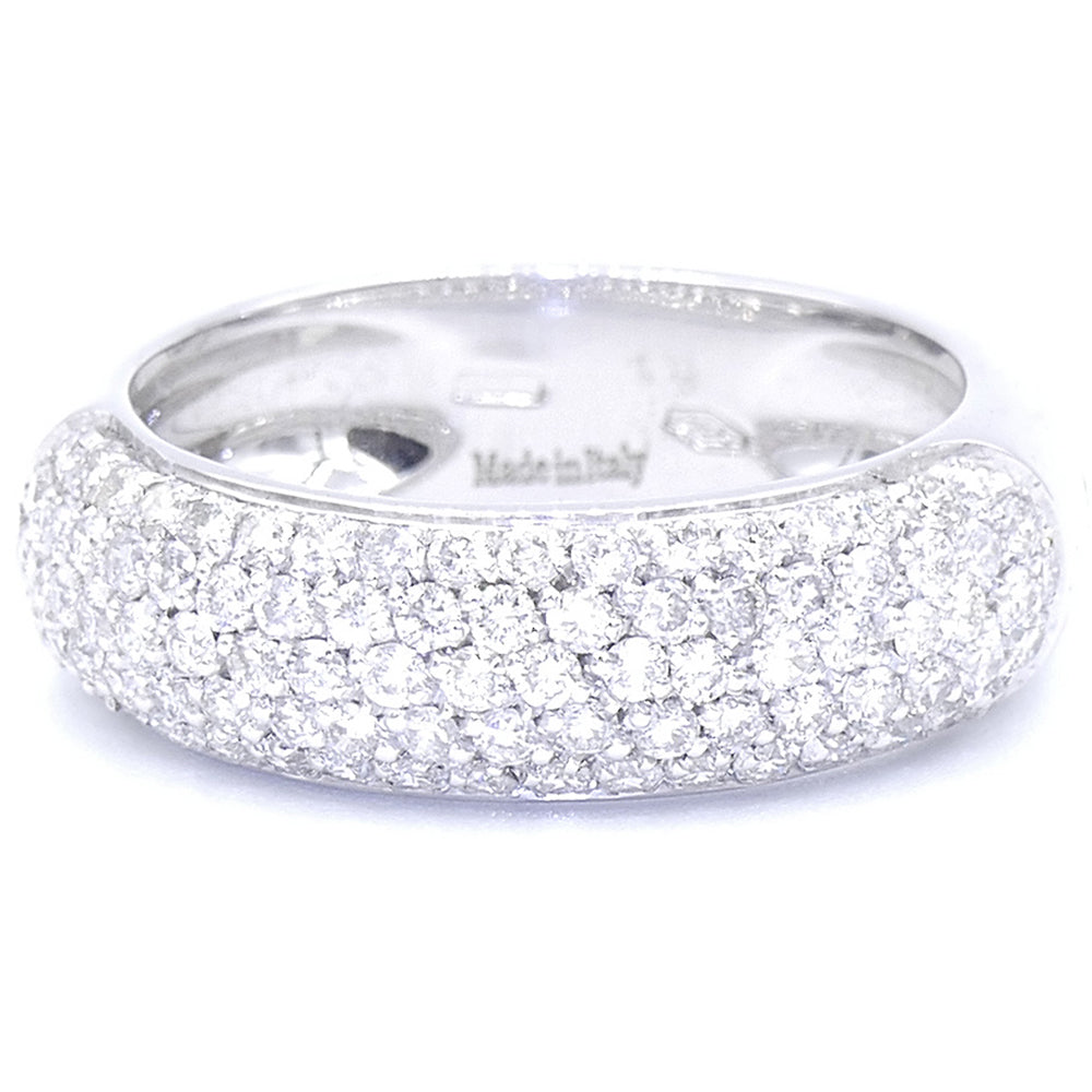 Anello Pavè Oro Bianco con Diamanti Davite & Delucchi