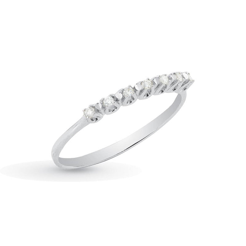 Anello Riviera con Diamanti Luce AD592-4B - Artlinea