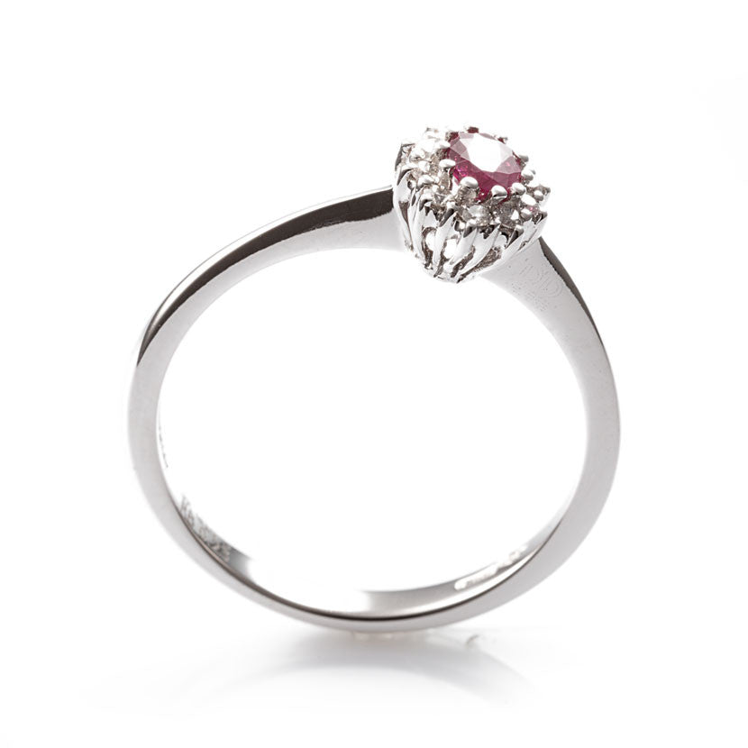 Anello Rosetta con Rubino Rosso AA028996 RB - Davite & Delucchi