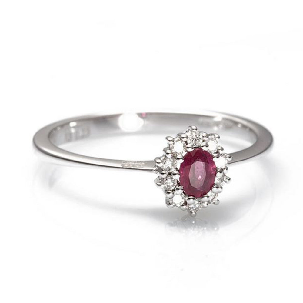 Anello Rosetta con Rubino Rosso Davite & Delucchi