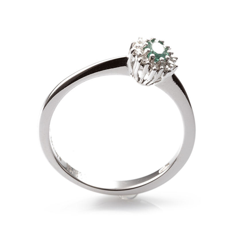 Anello Rosetta con Smeraldo Verde AA028996 SM - Davite & Delucchi