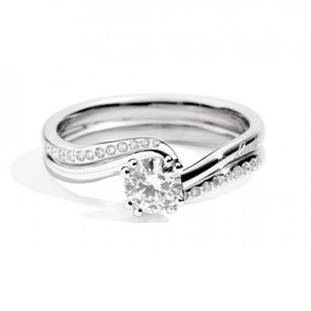 Anello Solitario Oro Bianco Isabella Recarlo