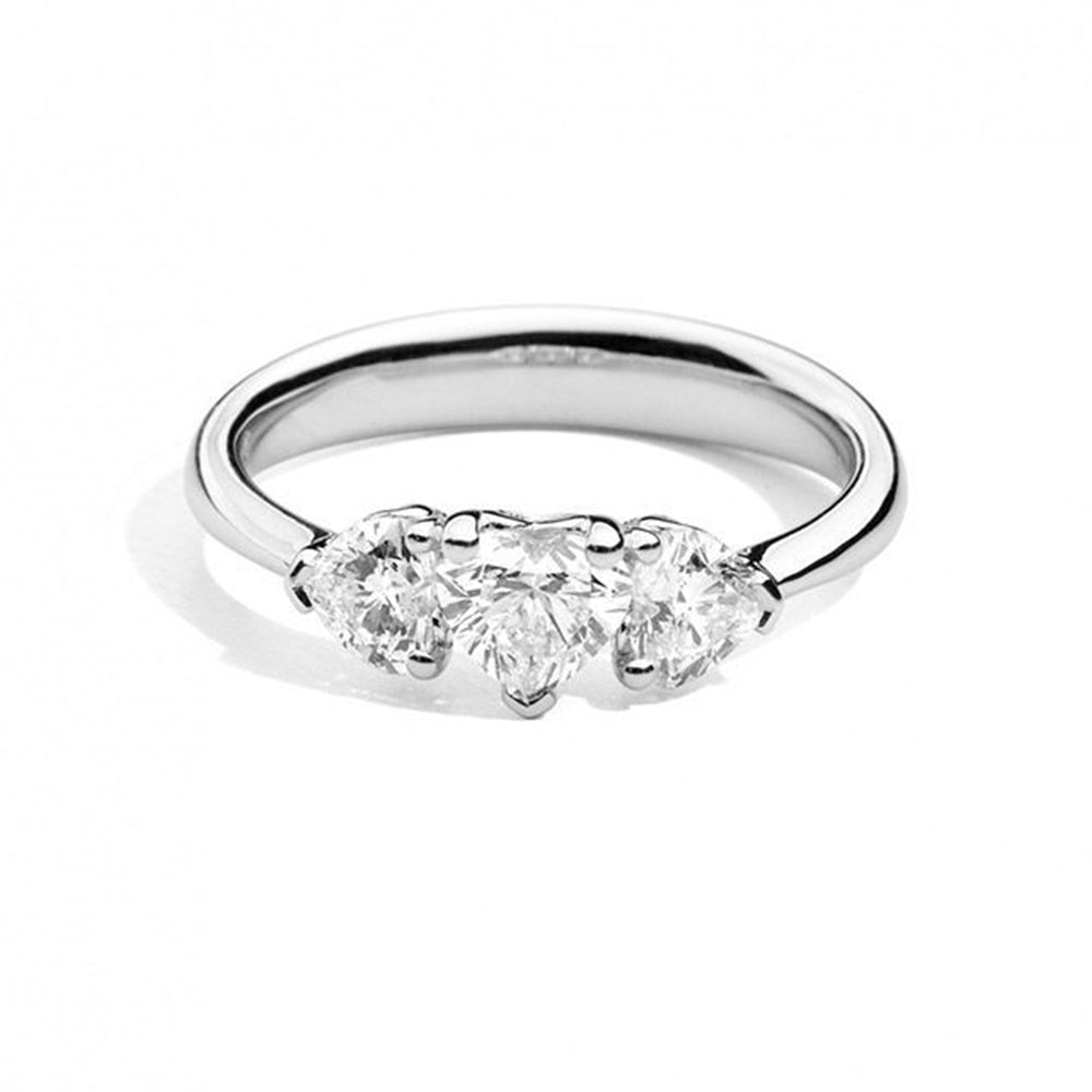 Anello Trilogy Oro Bianco con Diamanti Anniversary Love Recarlo