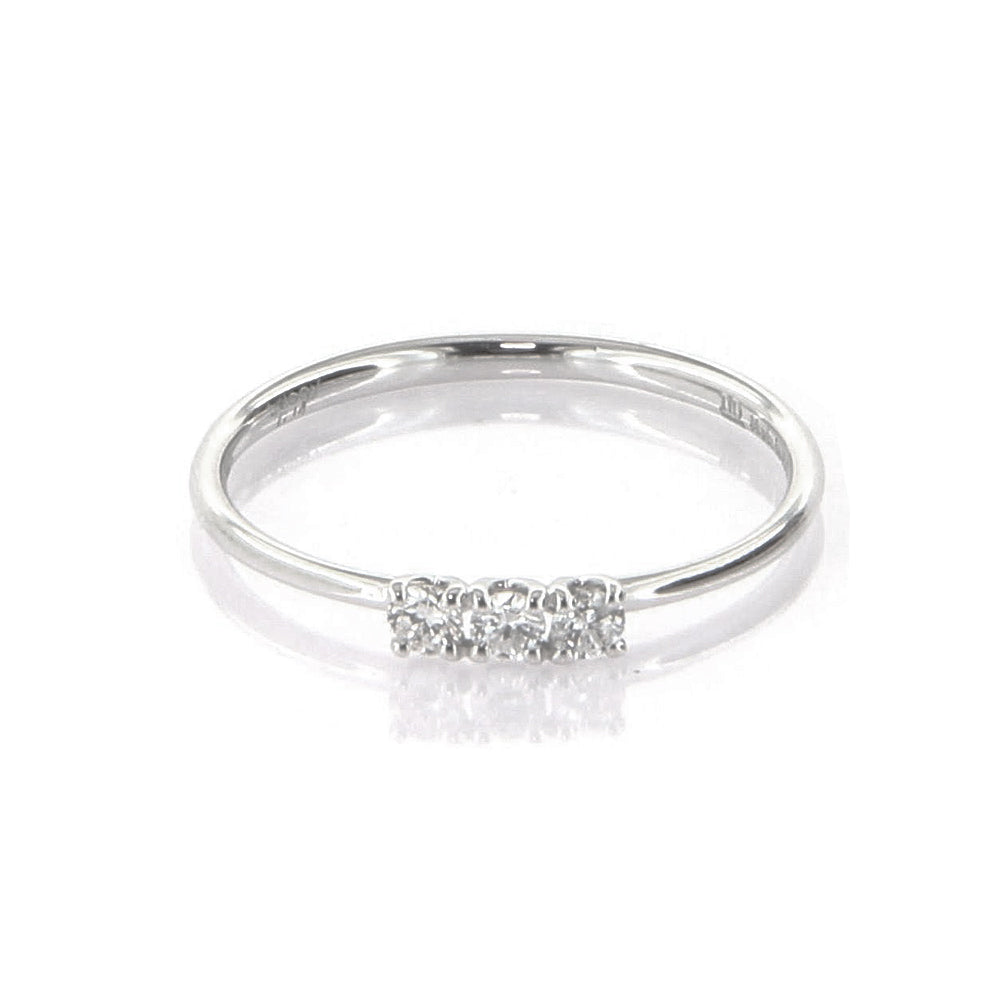 Anello Trilogy in Oro Bianco con Diamanti Davite & Delucchi