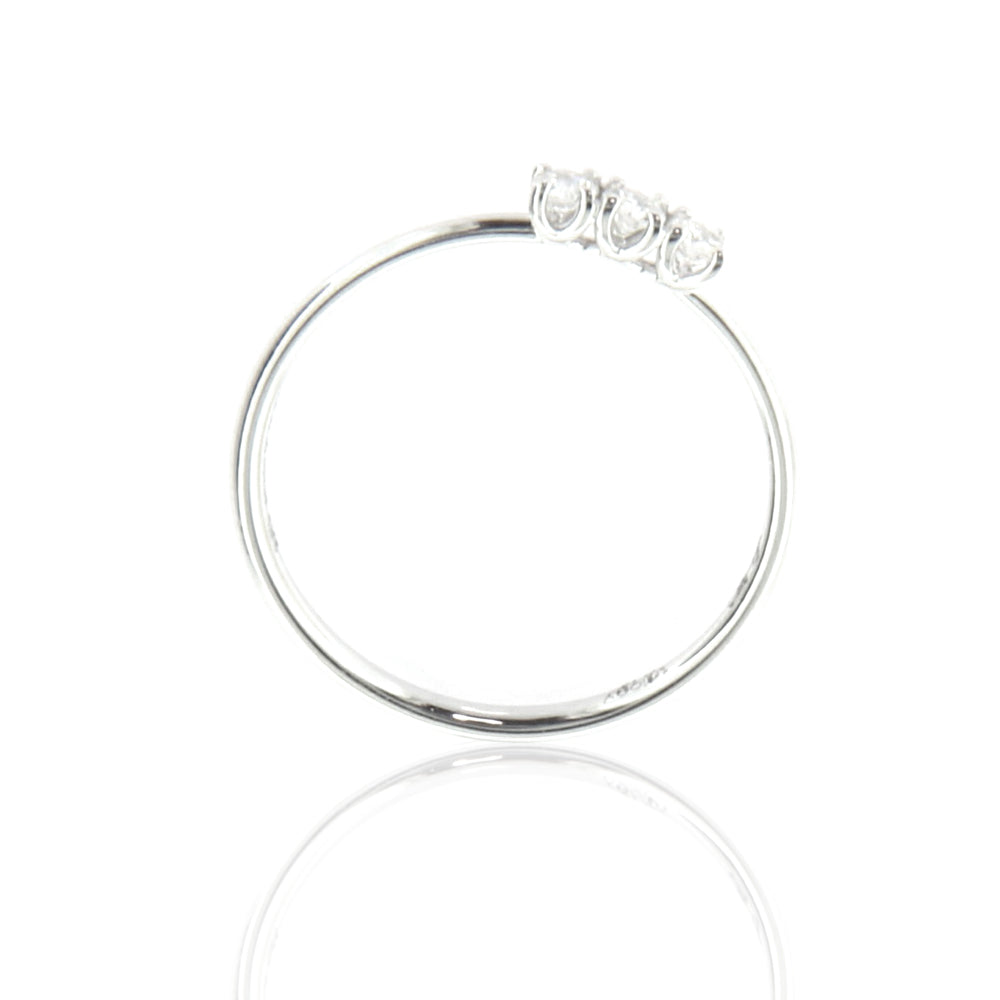 Anello Trilogy in Oro Bianco con Diamanti Davite & Delucchi