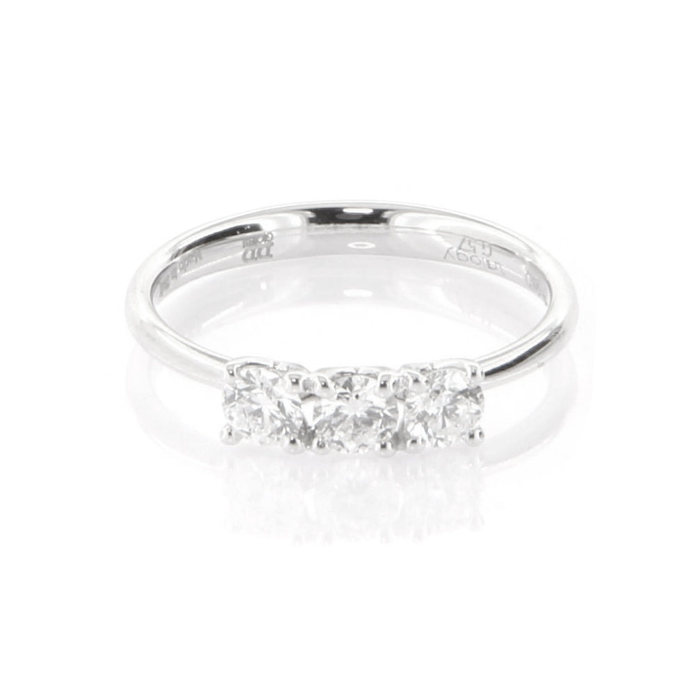 Anello Trilogy in Oro Bianco con Diamanti Davite & Delucchi