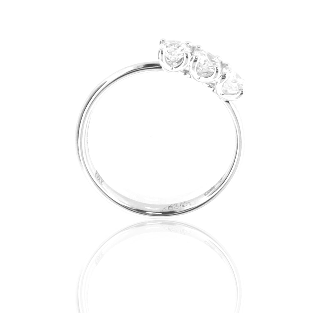 Anello Trilogy in Oro Bianco con Diamanti Davite & Delucchi