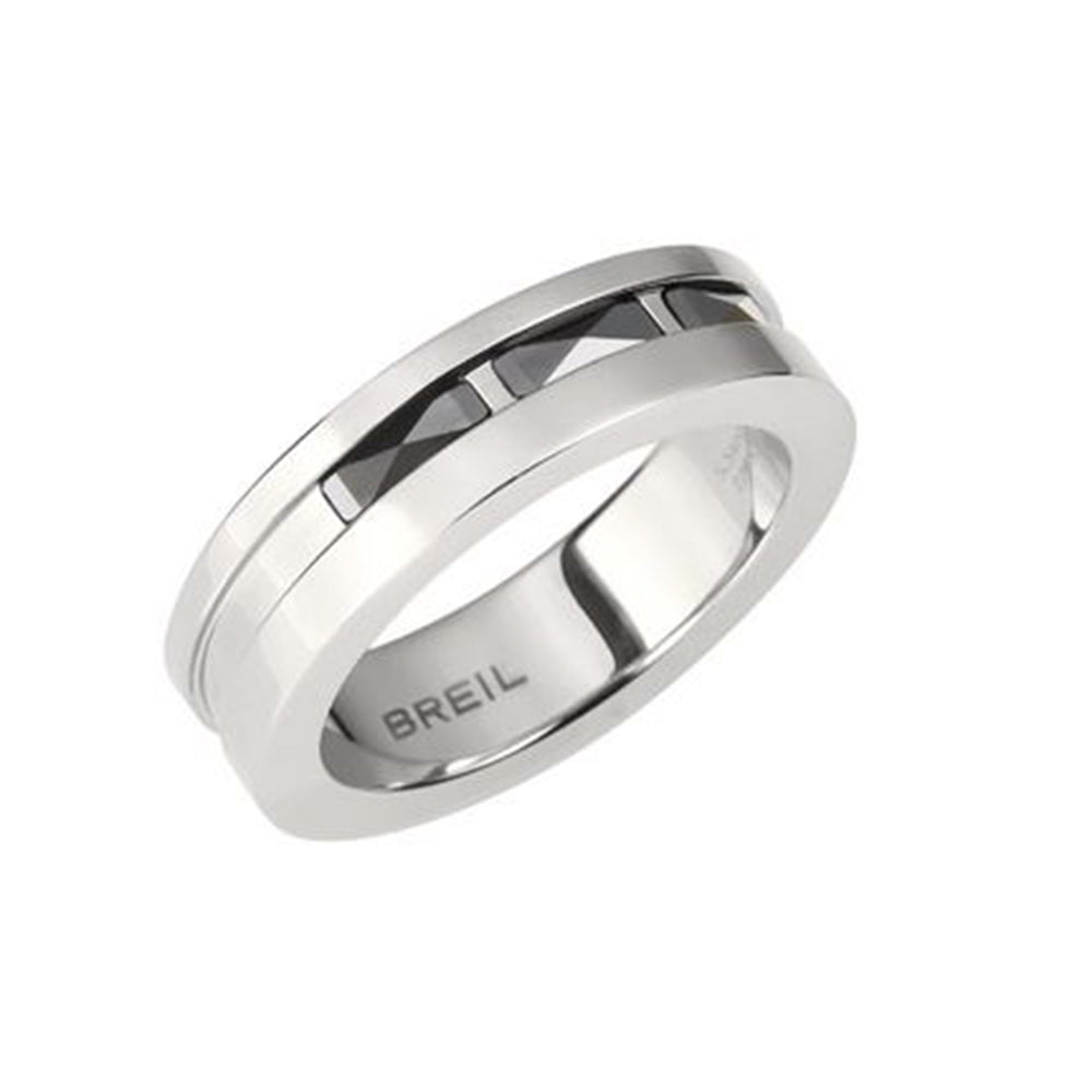 Anello Uomo Acciaio Ceramic Brick Misura 21 Breil