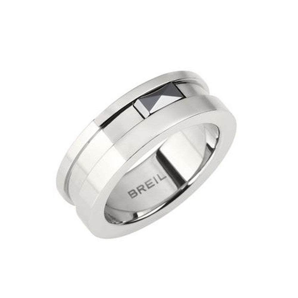 Anello Uomo Acciaio Ceramic Brick Misura 21 Breil