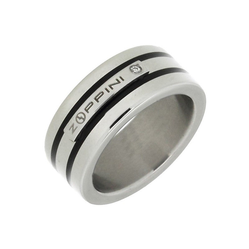 Anello Uomo Acciaio con Diamante Misura 30 G1010_7205 - Zoppini