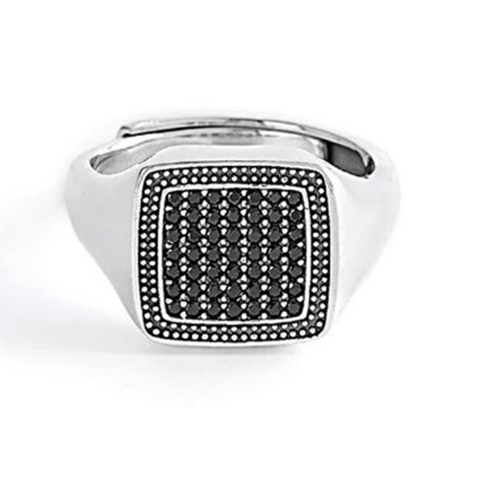Anello Uomo Primo Capitano in Argento Rodiato Mabina Gioielli