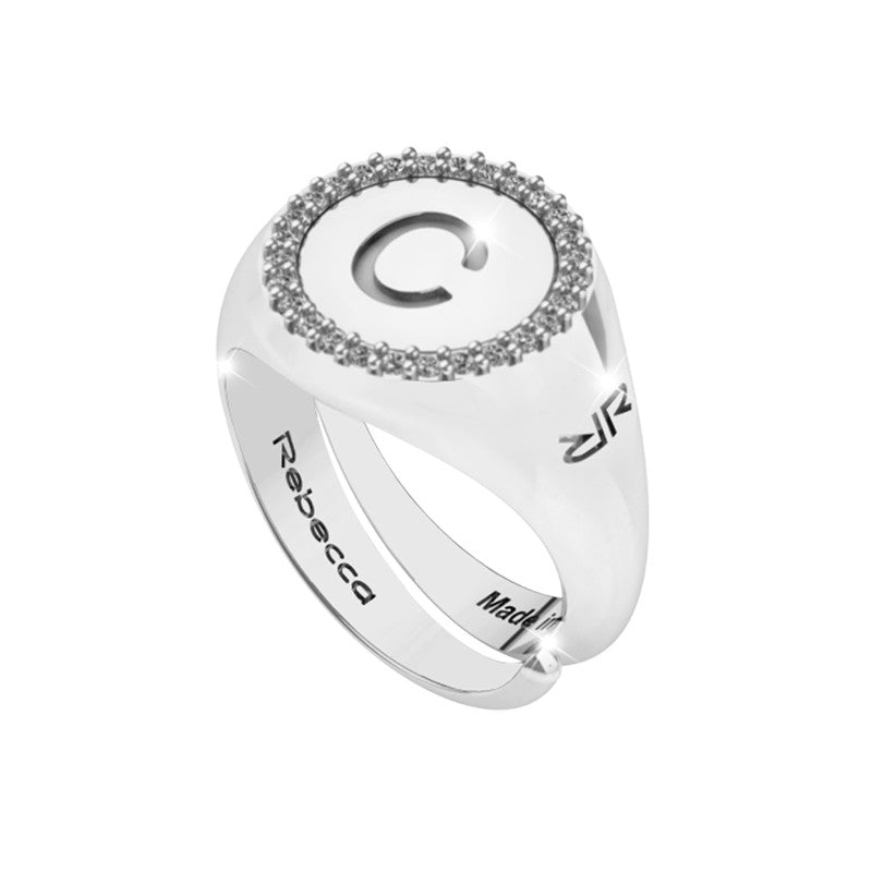 Anello Donna con Lettera Iniziale C SWRAZC53 - Rebecca Gioielli