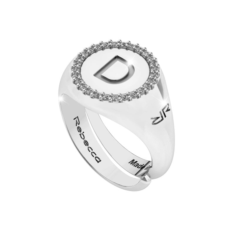 Anello Donna con Lettera Iniziale D SWRAZD54 - Rebecca Gioielli