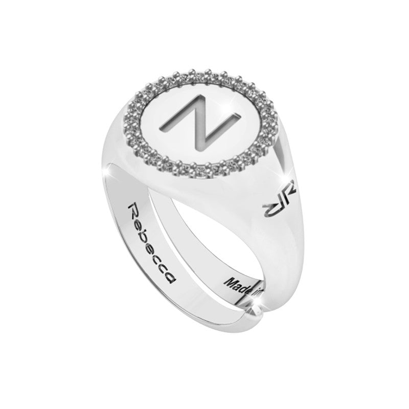 Anello Donna con Lettera Iniziale N SWRAZN64 - Rebecca Gioielli