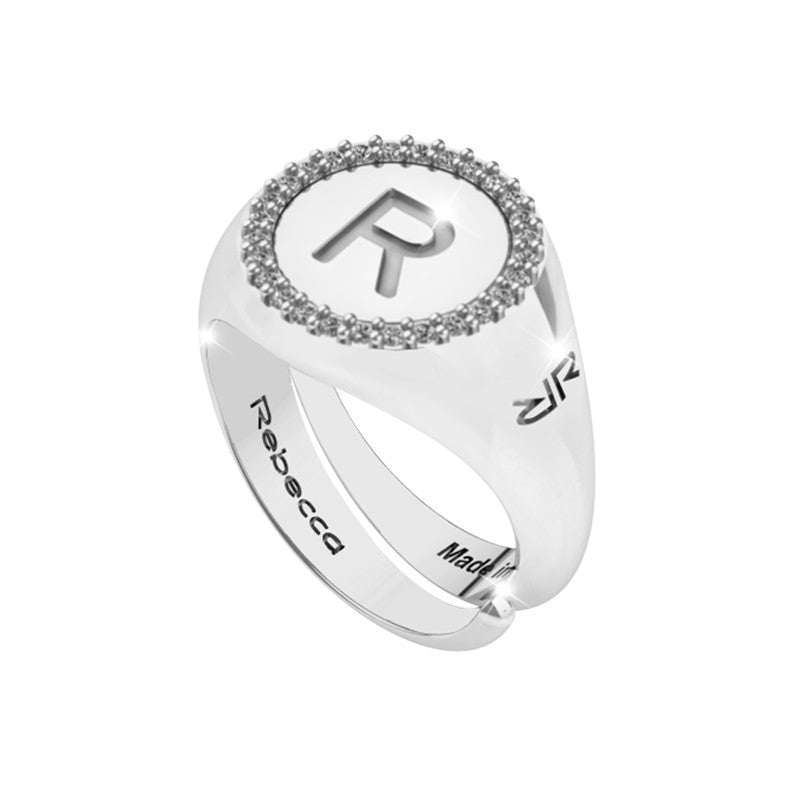 Anello Donna con Lettera Iniziale R SWRAZR68 - Rebecca Gioielli