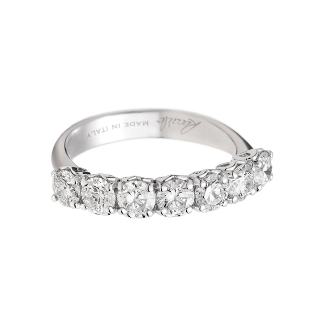 Anello con 7 Diamanti in Oro Bianco Anniversary Recarlo