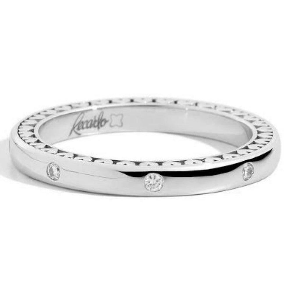 Anello con Diamanti in Oro Bianco Recarlo