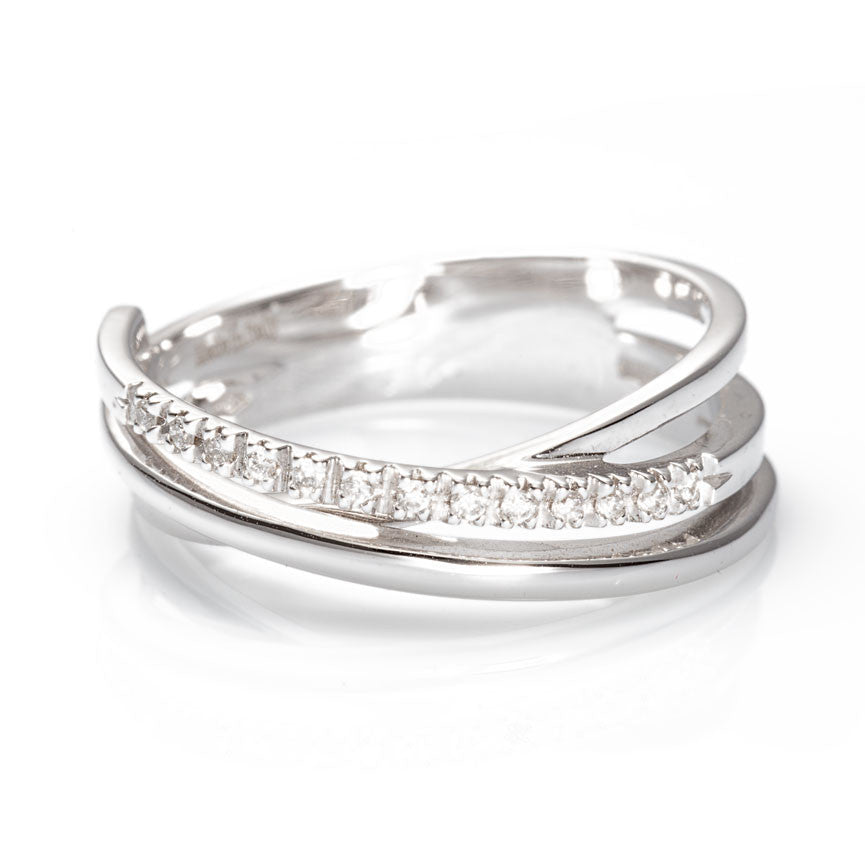 Anello in Oro Bianco e Diamanti AA027802 - Davite & Delucchi