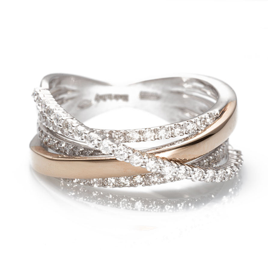 Anello in Oro Bianco e Diamanti AA029821 1S - Davite & Delucchi