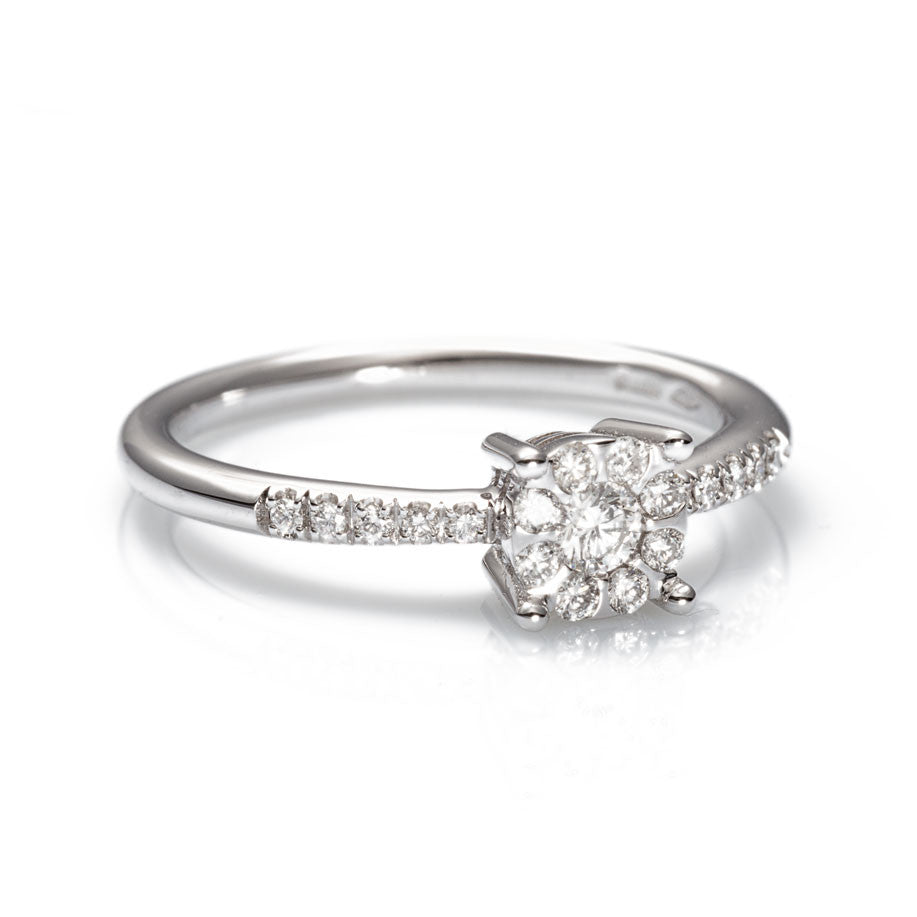 Anello in Oro Bianco e Diamanti AA030124 1S - Davite & Delucchi