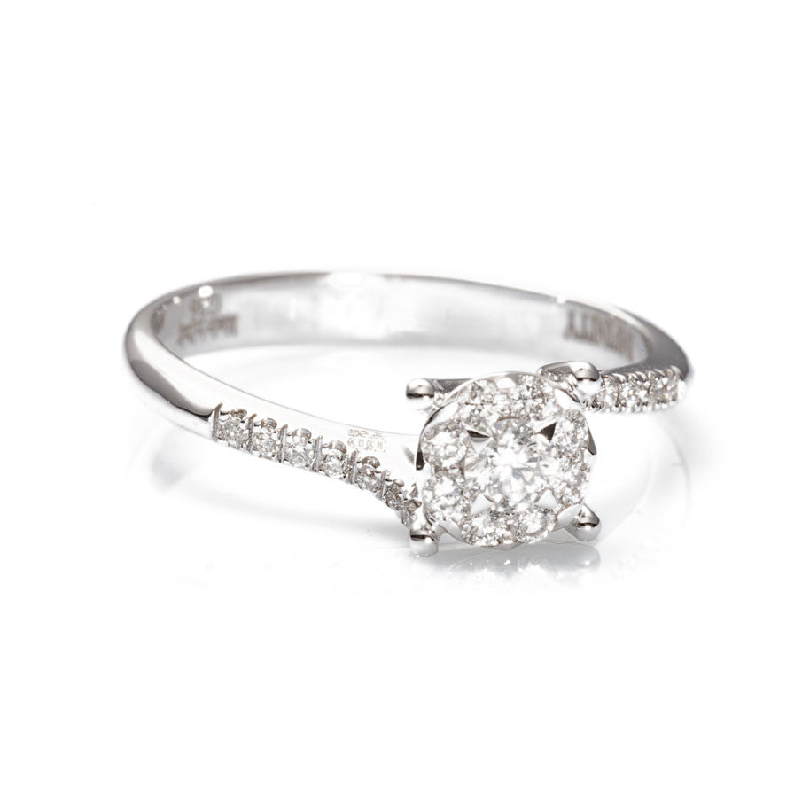 Anello in Oro Bianco e Diamanti AA030200 0S - Davite & Delucchi