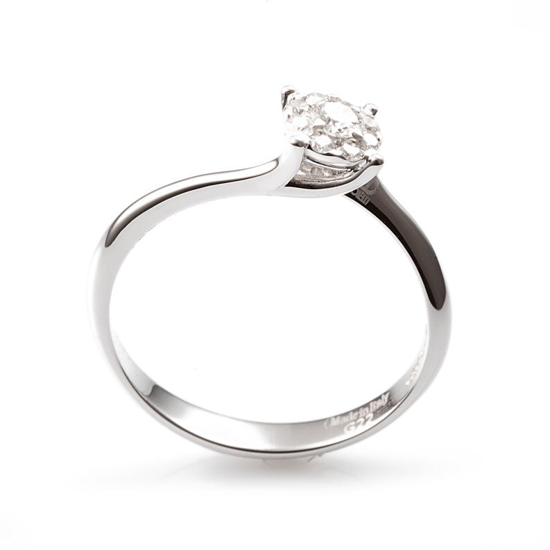 Anello in Oro Bianco e Diamanti AA030211 0S - Davite & Delucchi