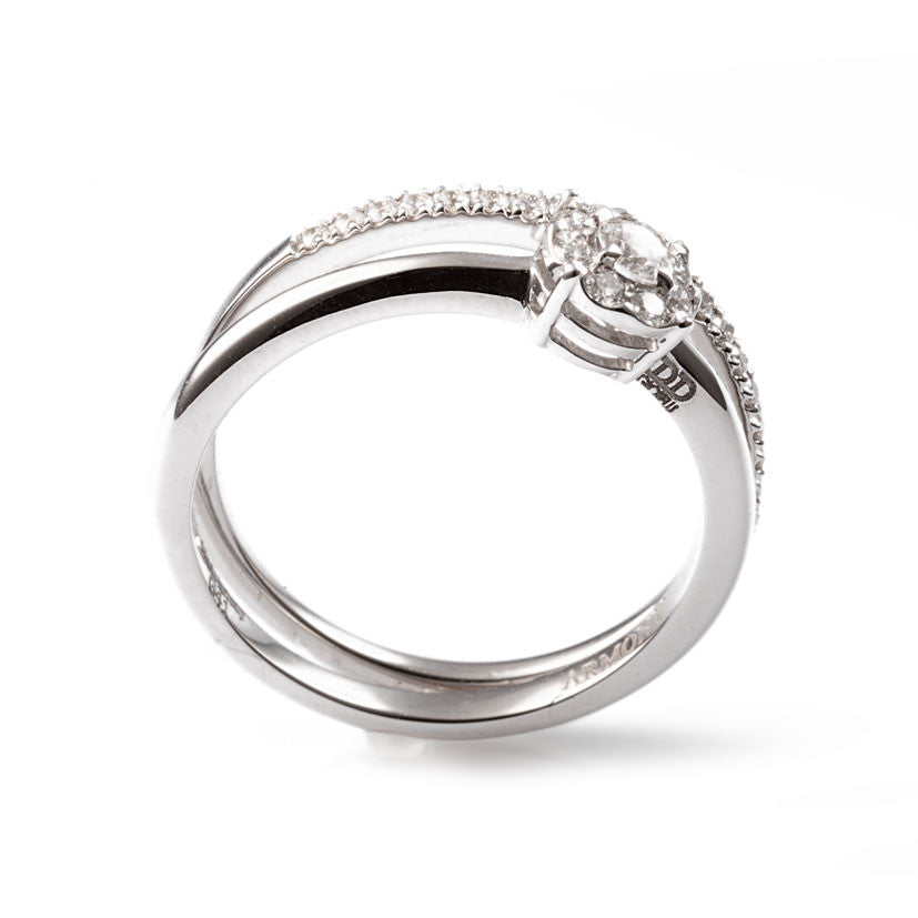 Anello in Oro Bianco e Diamanti AA030608 0S - Davite & Delucchi