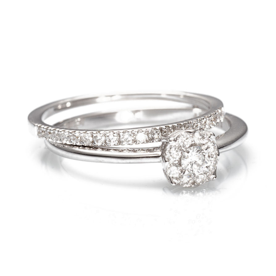 Anello in Oro Bianco e Diamanti AA030608 0S - Davite & Delucchi