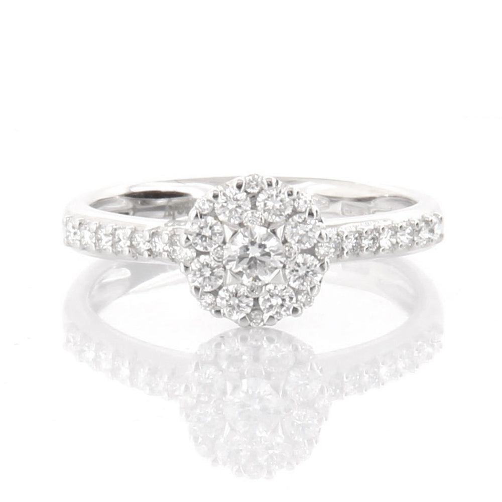 Anello Oro Bianco con Diamanti Davite & Delucchi