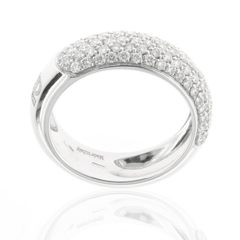 Anello Pavè Oro Bianco con Diamanti Davite & Delucchi