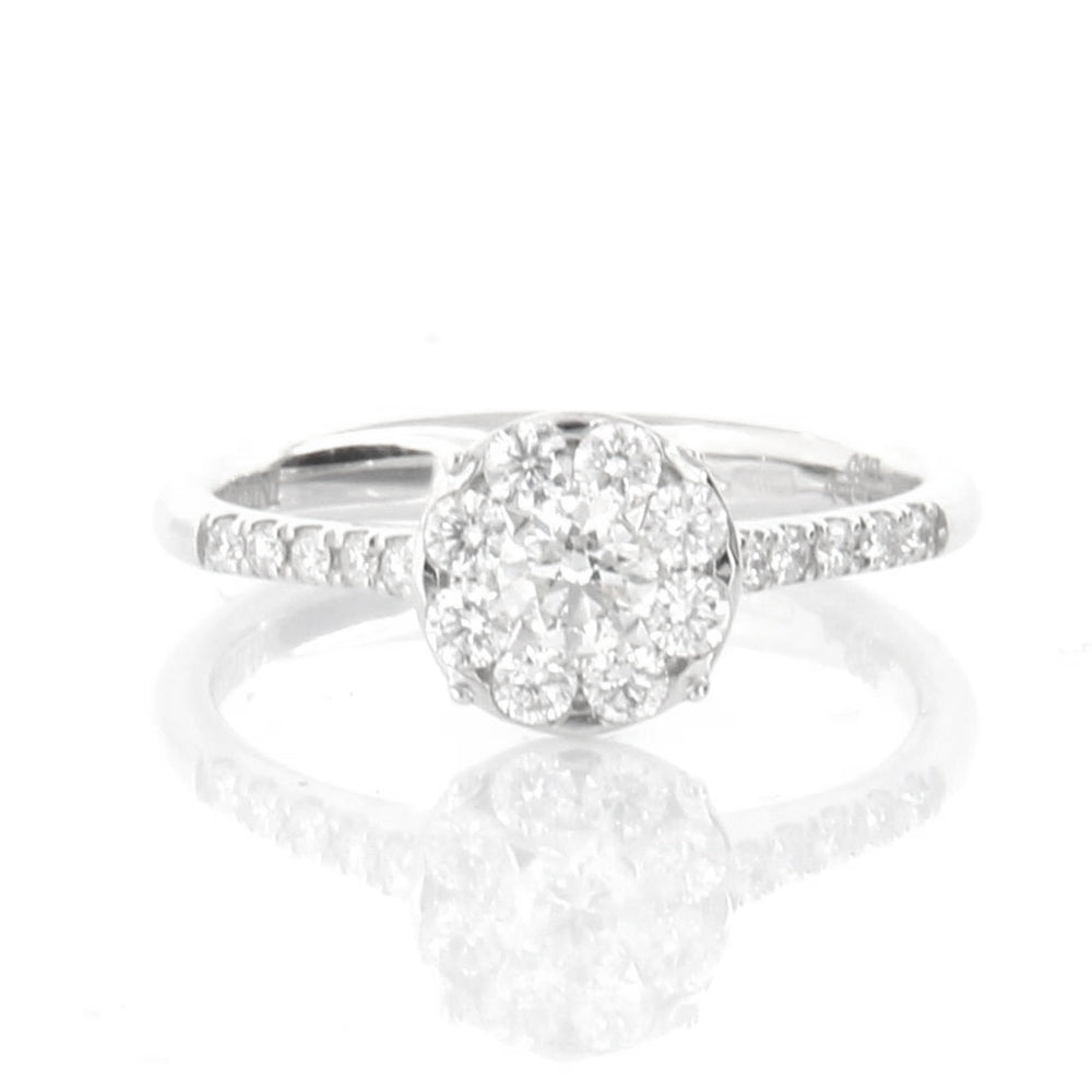 Anello Solitario Fantasia Oro Bianco AA030325 0S - Davite & Delucchi