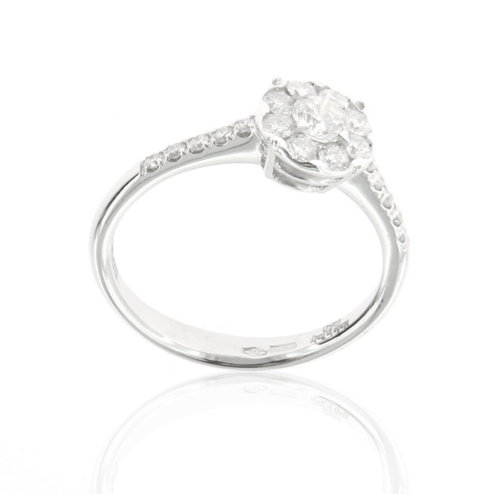 Anello Solitario Fantasia Oro Bianco AA030325 0S - Davite & Delucchi