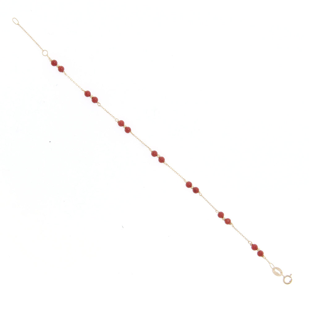Bracciale Bambina Battesimo in Oro con Corallo