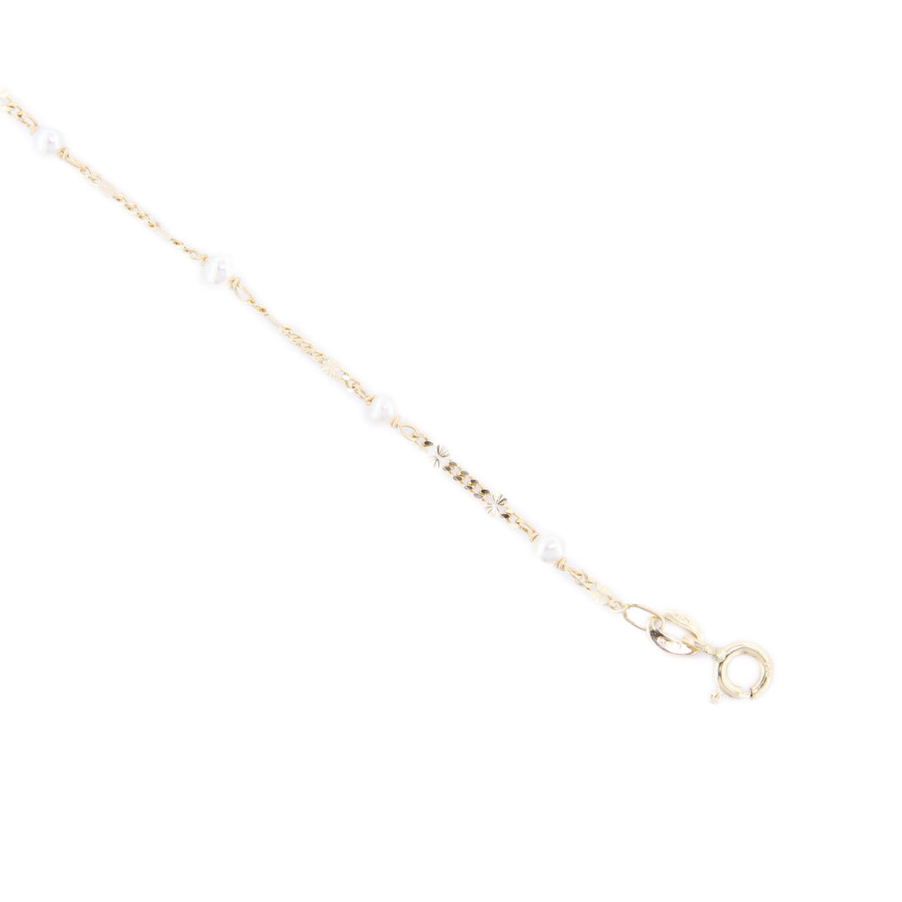 Bracciale Bambina Battesimo in Oro con Perle