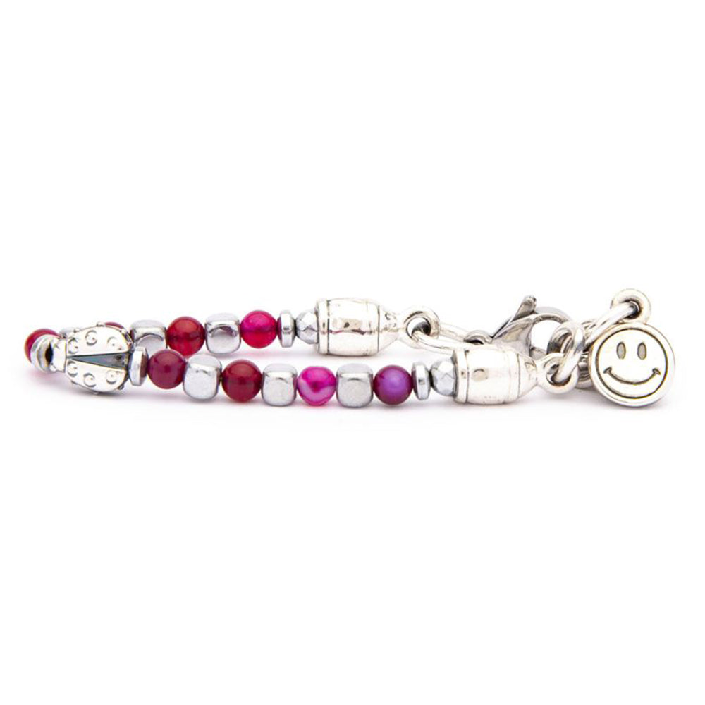 Bracciale Bambina Coccinella Fucsia Cubetto Misura S Portonovo Kids