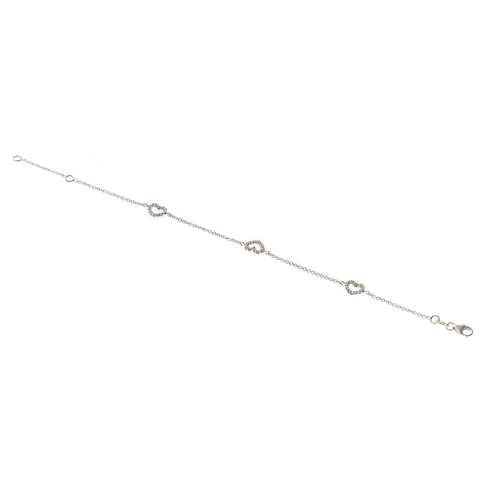 Bracciale Bambina Comunione e Cresima Cuore Oro Bianco