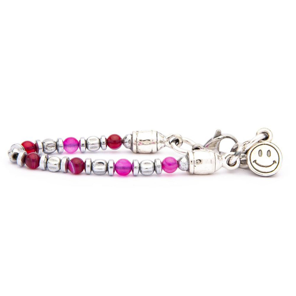 Bracciale Bambina Fucsia Granina Ematite Misura M Portonovo Kids