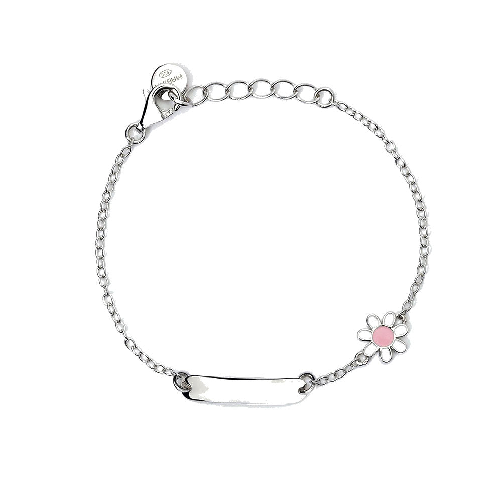 Bracciale Bambina in Argento con Margherita Targhetta Mabina Gioielli