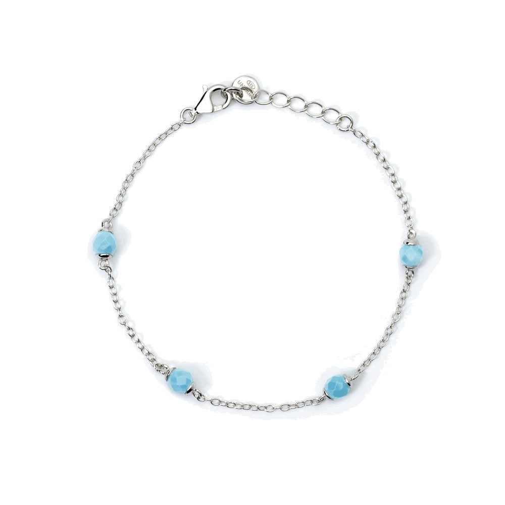 Bracciale Bambina in Argento con Turchese Mabina Gioielli