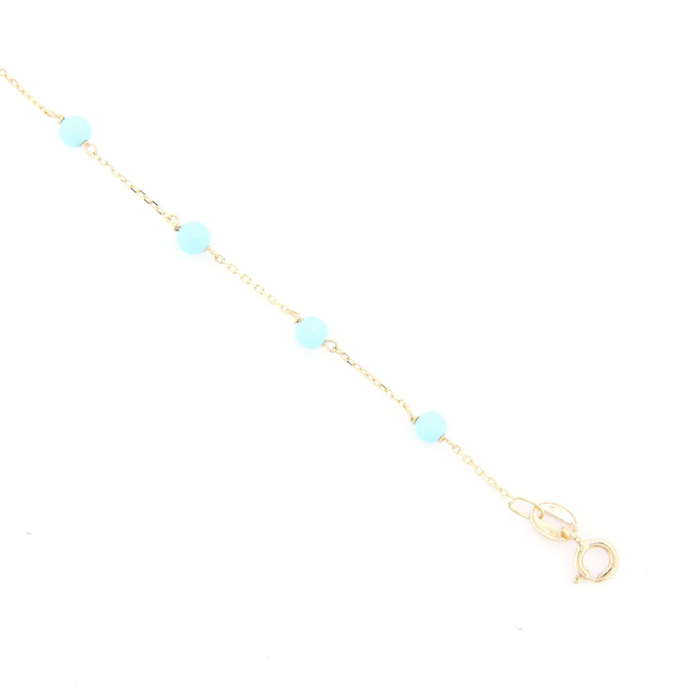 Bracciale Bambino Battesimo in Oro con Turchese