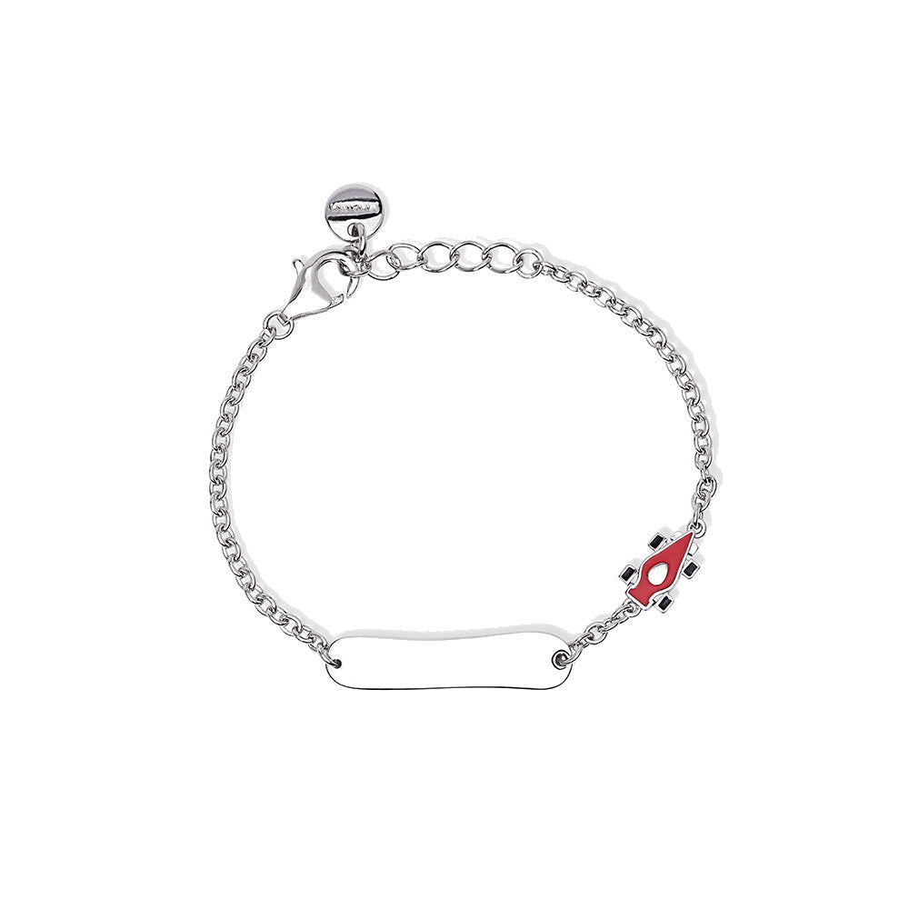 Bracciale Bambino in Argento Macchina da Corsa con Targhetta Mabina Gioielli