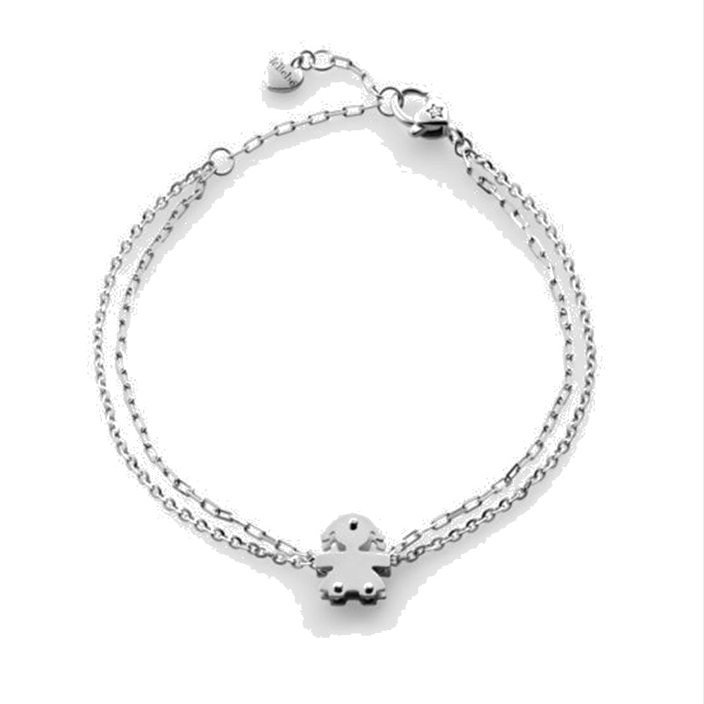 Bracciale Bimba I Mini in Oro Bianco e Diamantino Le Bebè
