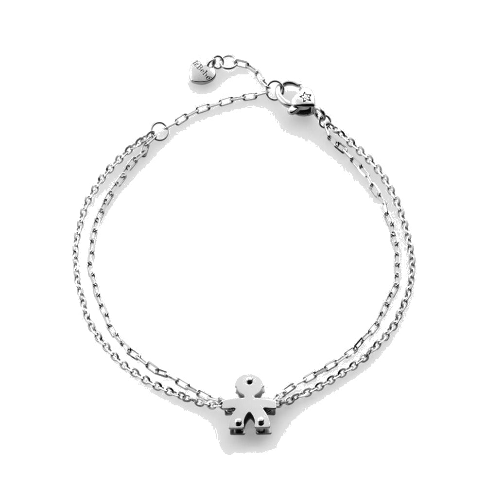 Bracciale Bimbo I Mini in Oro Bianco e Diamantino Le Bebè