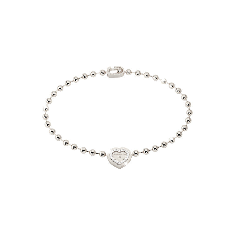 Bracciale Colore Bianco con Cuore Hollywood BHOBBB51 - Rebecca Gioielli