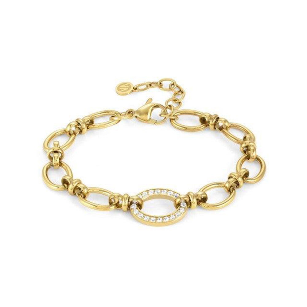 Bracciale Donna Acciaio Gold Affinity con Zirconi Nomination