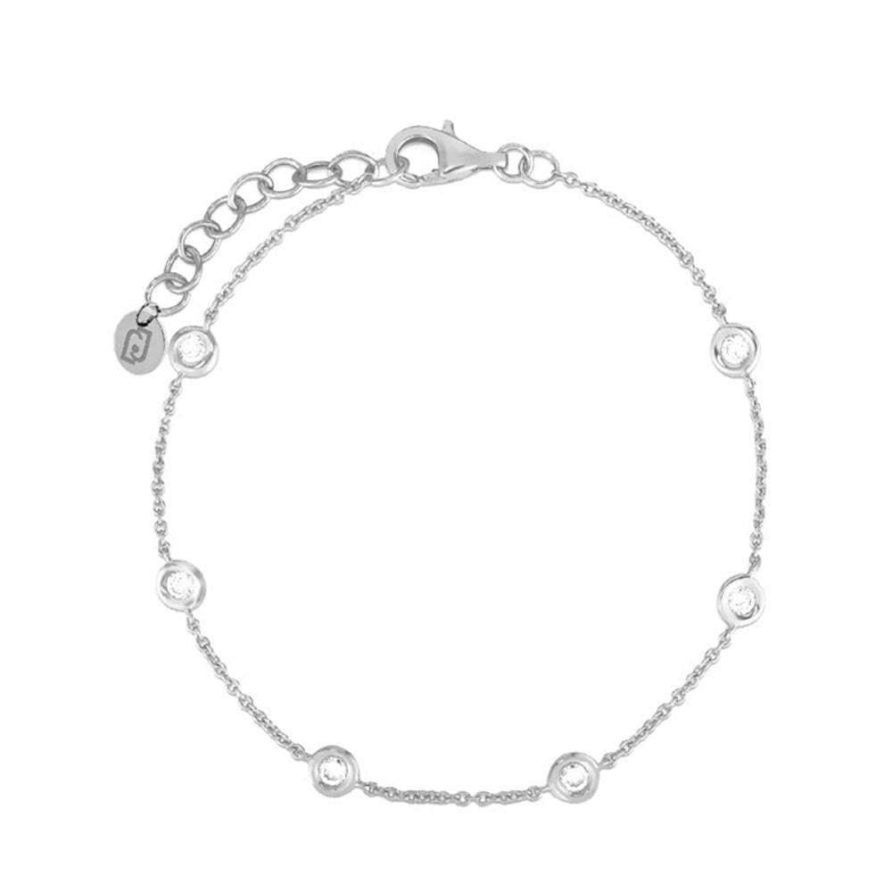 Bracciale Donna Acciaio Silver con Cristalli Bianchi Liu Jo Luxury